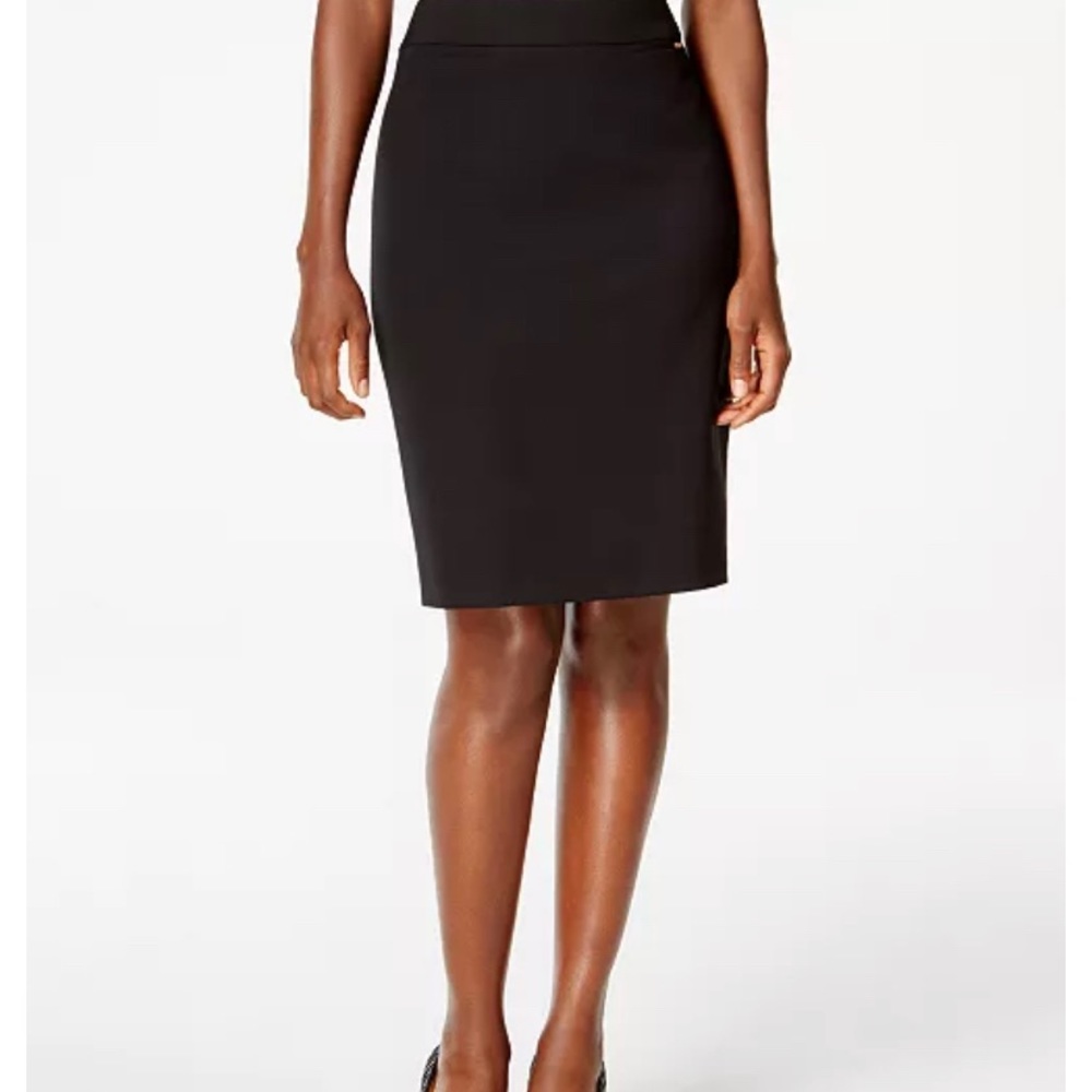Tahari black pencil skirt